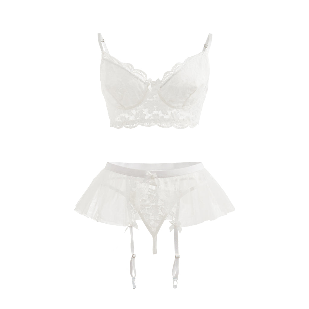 thereal Allure Lace 3-Piece Lingere Set
