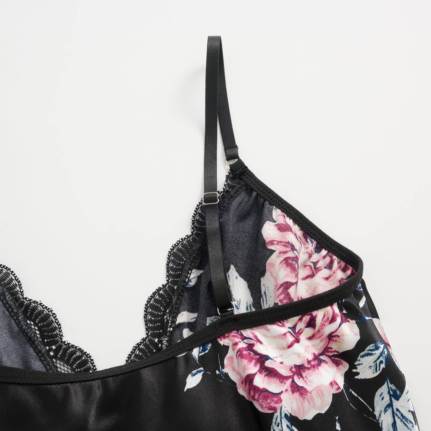 Midnight Bloom Double-Slit Gown