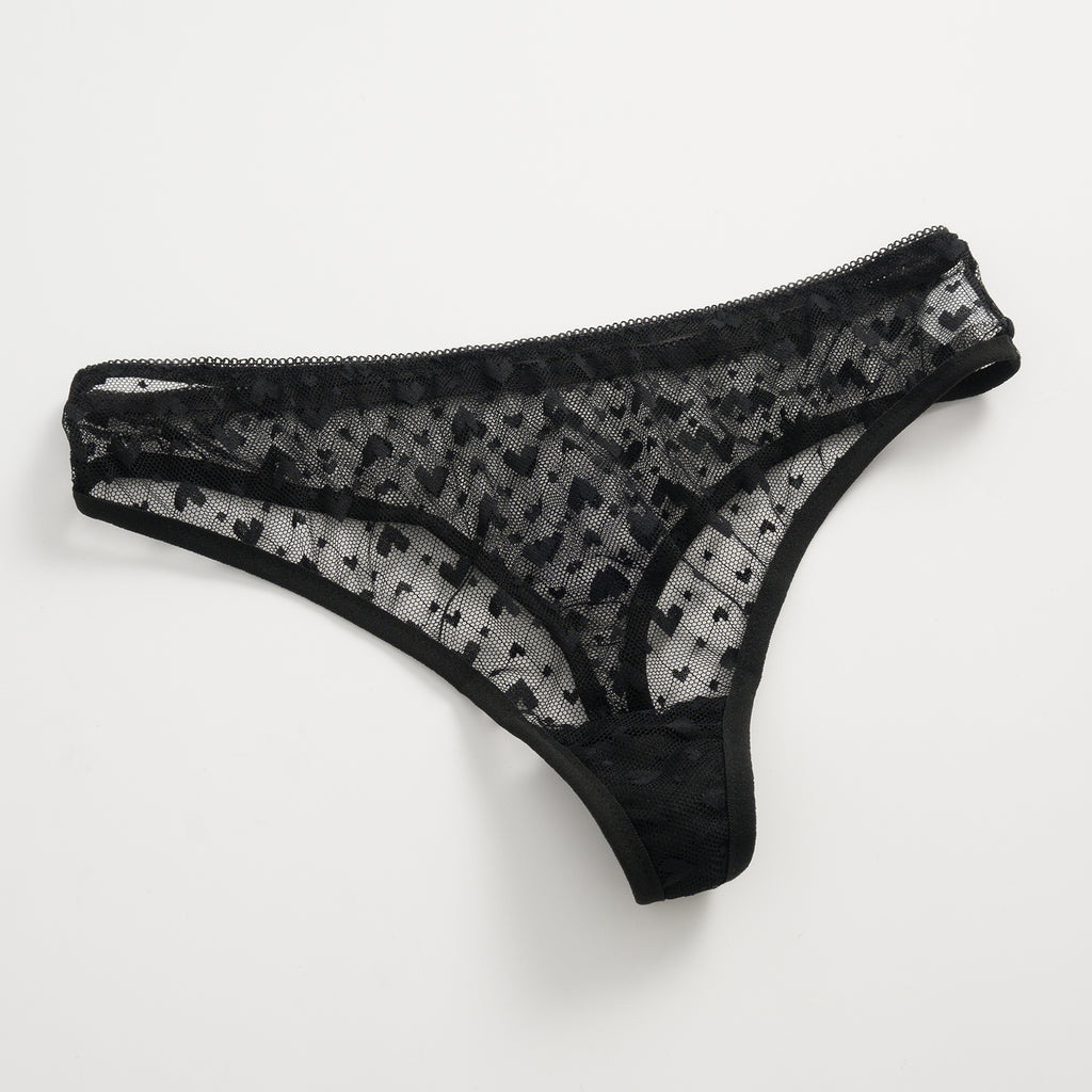 Noir Enchant Garter 3-Piece Lingerie Set