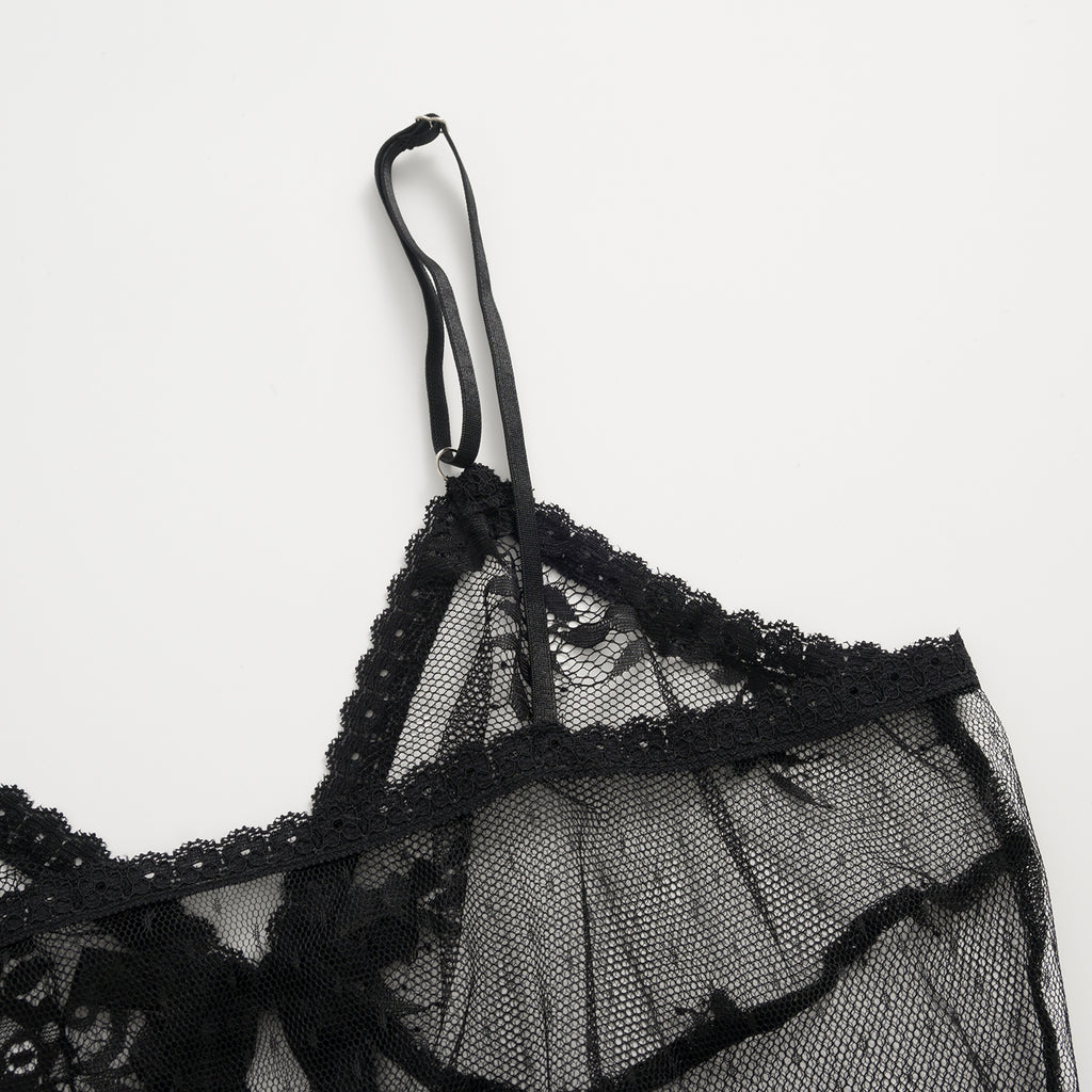 Noir Whisper Lace Slip
