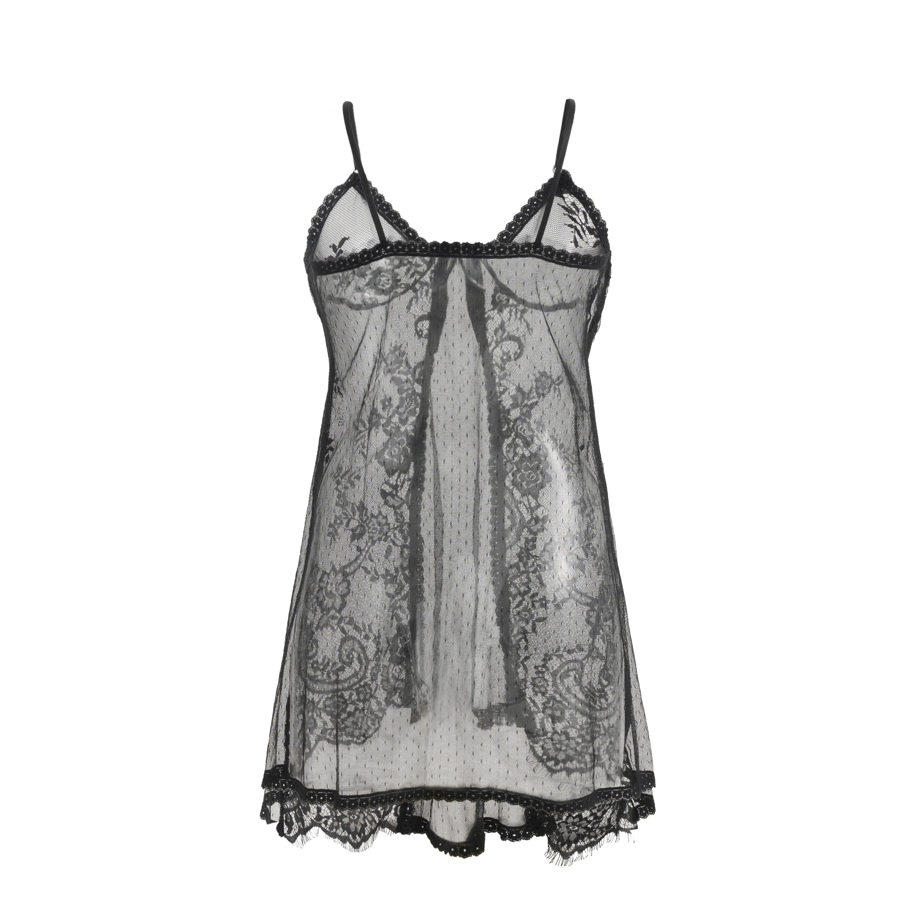 Noir Whisper Lace Slip