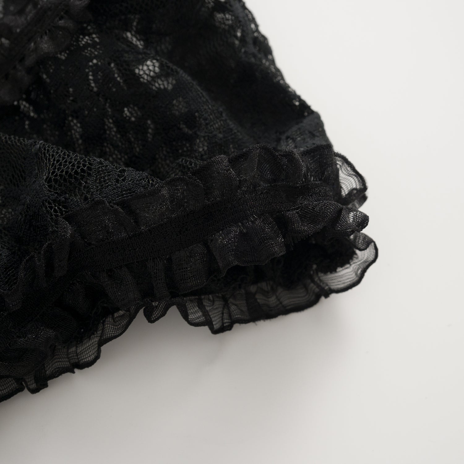 Sheer Black Lace 3-Piece Lingerie Set