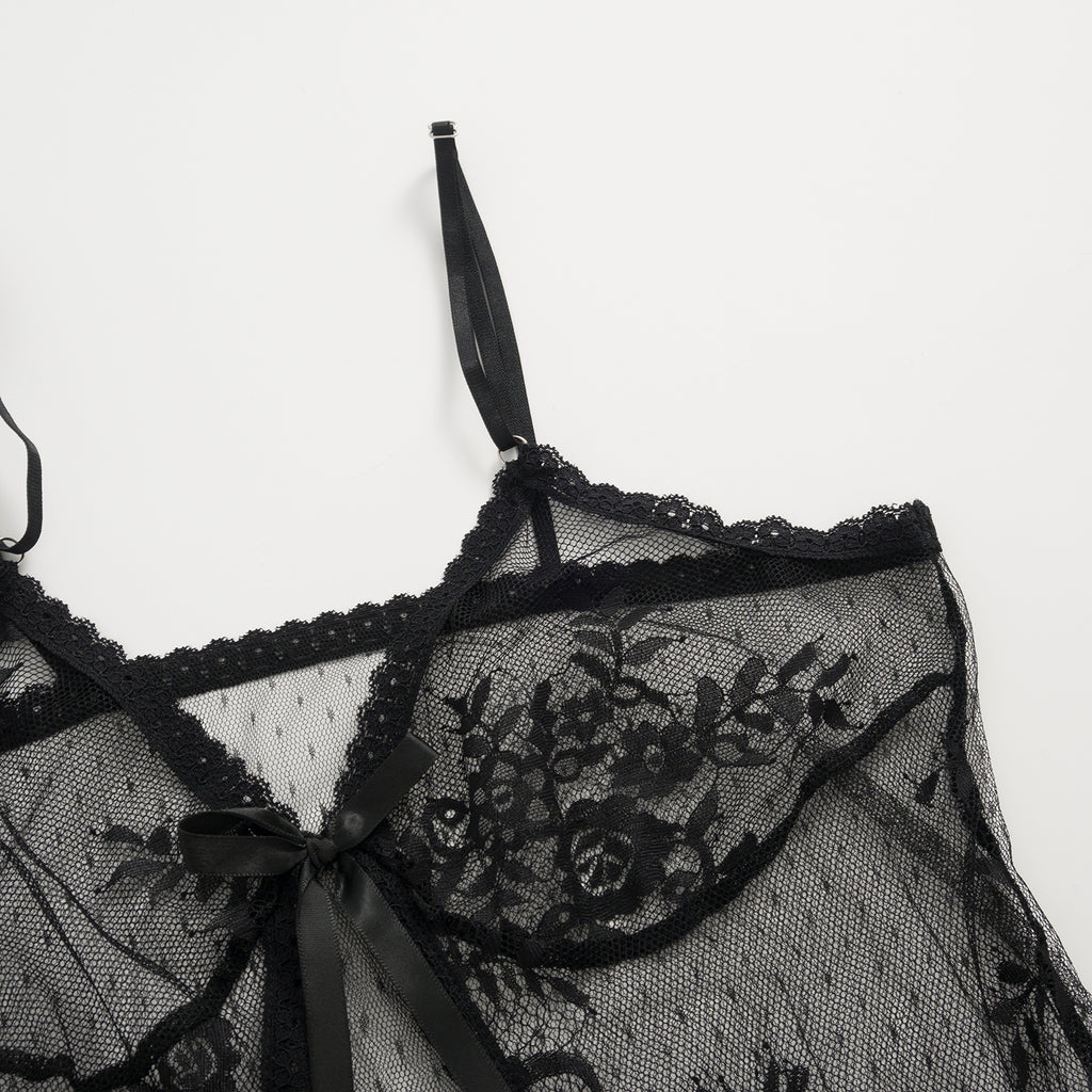 Noir Whisper Lace Slip